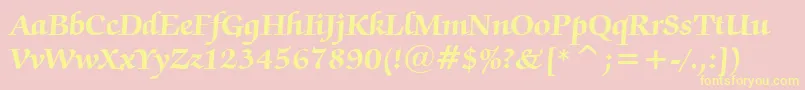 ZapfChanceryBoldBt Font – Yellow Fonts on Pink Background