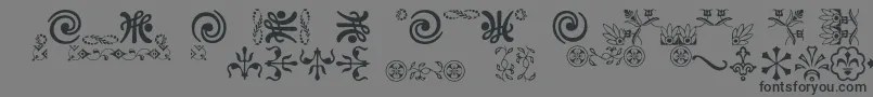 Ornamentsvillage Font – Black Fonts on Gray Background