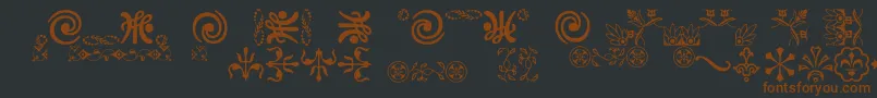Ornamentsvillage Font – Brown Fonts on Black Background