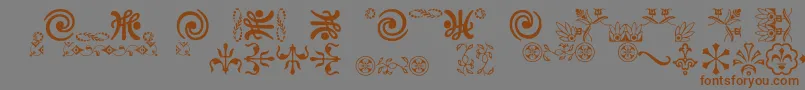 Ornamentsvillage Font – Brown Fonts on Gray Background