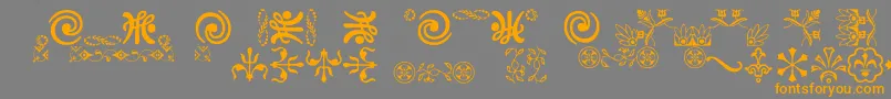 Ornamentsvillage Font – Orange Fonts on Gray Background