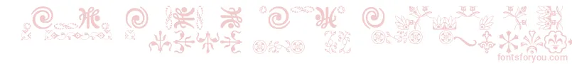Ornamentsvillage Font – Pink Fonts on White Background