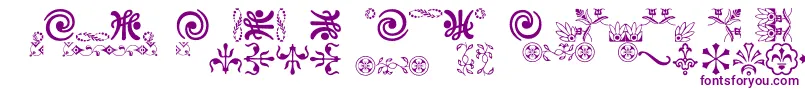 Ornamentsvillage Font – Purple Fonts on White Background