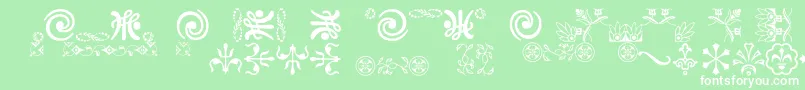 Ornamentsvillage Font – White Fonts on Green Background