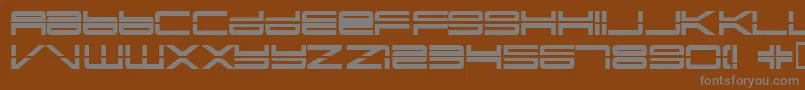 Yonderrecoil Font – Gray Fonts on Brown Background