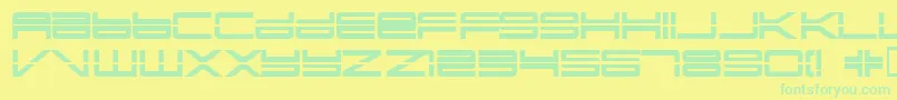 Yonderrecoil-fontti – vihreät fontit keltaisella taustalla