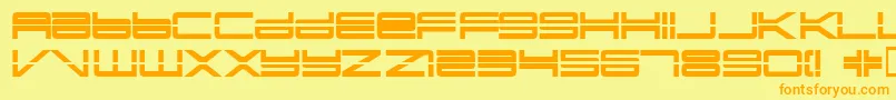 Yonderrecoil Font – Orange Fonts on Yellow Background