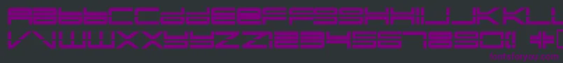 Więcej informacji o czcionce Yonderrecoil Czcionka Yonderrecoil – fioletowe czcionki na czarnym tle