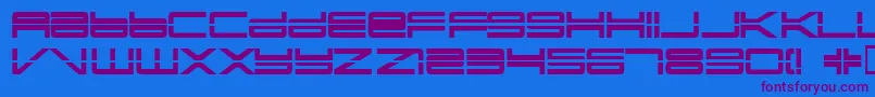 Шрифт Yonderrecoil – фиолетовые шрифты на синем фоне