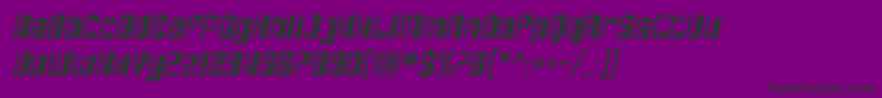 SfDecotechnoOblique Font – Black Fonts on Purple Background