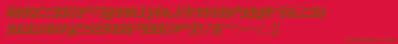 SfDecotechnoOblique Font – Brown Fonts on Red Background