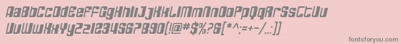 SfDecotechnoOblique Font – Gray Fonts on Pink Background