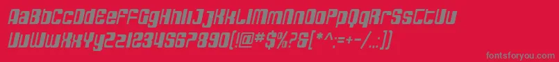 SfDecotechnoOblique Font – Gray Fonts on Red Background