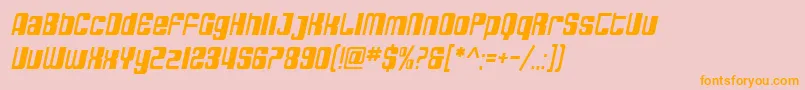 SfDecotechnoOblique Font – Orange Fonts on Pink Background