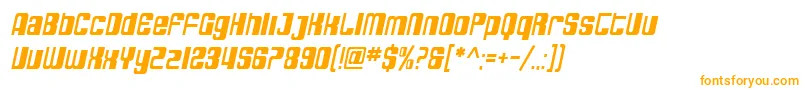 SfDecotechnoOblique Font – Orange Fonts on White Background