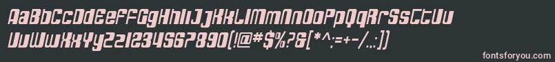 Czcionka SfDecotechnoOblique – różowe czcionki na czarnym tle