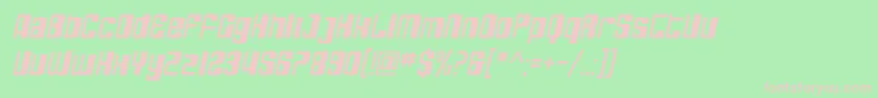 SfDecotechnoOblique Font – Pink Fonts on Green Background