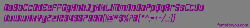 SfDecotechnoOblique Font – Purple Fonts on Gray Background