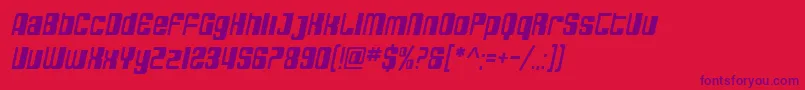 fuente SfDecotechnoOblique – Fuentes Moradas Sobre Fondo Rojo