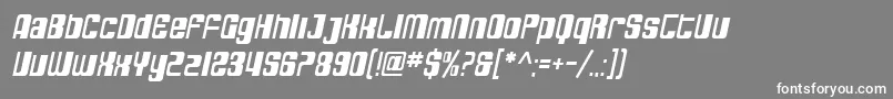 SfDecotechnoOblique Font – White Fonts on Gray Background