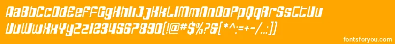 SfDecotechnoOblique Font – White Fonts on Orange Background