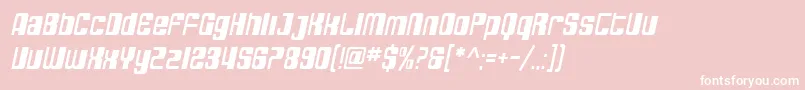 SfDecotechnoOblique Font – White Fonts on Pink Background