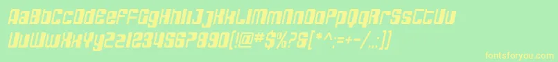 SfDecotechnoOblique Font – Yellow Fonts on Green Background