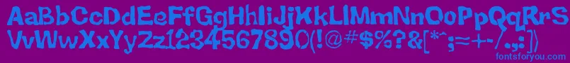 BacksplatterDrippy Font – Blue Fonts on Purple Background