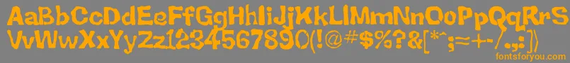 BacksplatterDrippy Font – Orange Fonts on Gray Background