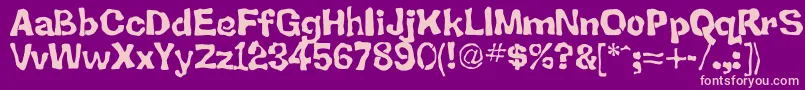 BacksplatterDrippy Font – Pink Fonts on Purple Background