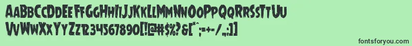 Mrsmonstercond Font – Black Fonts on Green Background
