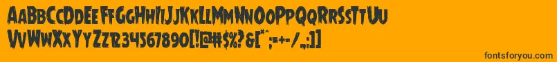 Mrsmonstercond Font – Black Fonts on Orange Background