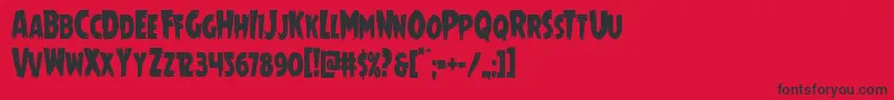 Mrsmonstercond Font – Black Fonts on Red Background