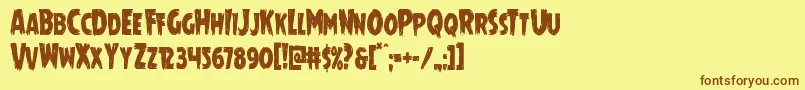 Mrsmonstercond Font – Brown Fonts on Yellow Background
