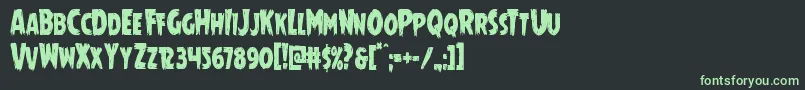 Mrsmonstercond Font – Green Fonts on Black Background