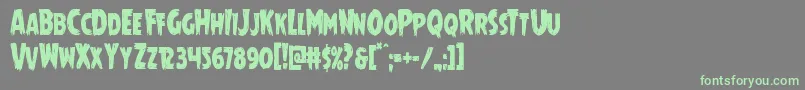 Mrsmonstercond Font – Green Fonts on Gray Background