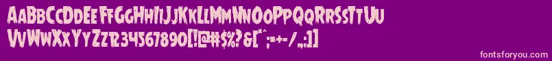 Mrsmonstercond Font – Pink Fonts on Purple Background