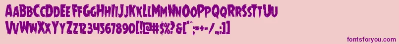 Mrsmonstercond Font – Purple Fonts on Pink Background