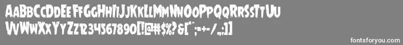 Mrsmonstercond Font – White Fonts on Gray Background