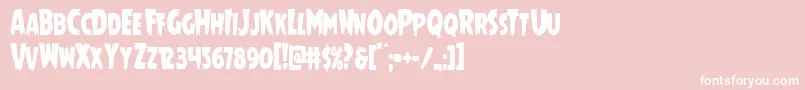 Mrsmonstercond Font – White Fonts on Pink Background