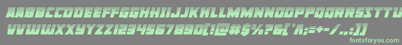 Libertylegionhalfital Font – Green Fonts on Gray Background