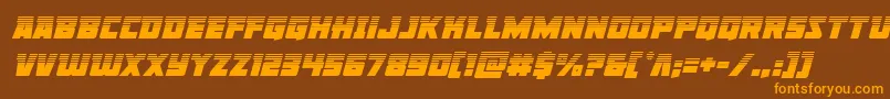 Libertylegionhalfital Font – Orange Fonts on Brown Background