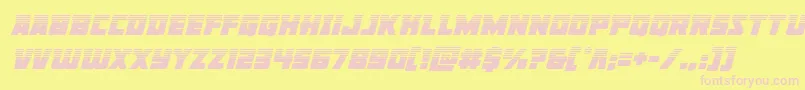 Libertylegionhalfital-fontti – vaaleanpunaiset fontit keltaisella taustalla