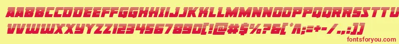 Libertylegionhalfital Font – Red Fonts on Yellow Background