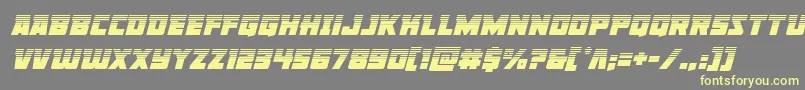 Шрифт Libertylegionhalfital – жёлтые шрифты на сером фоне