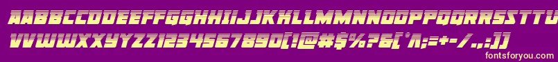 Libertylegionhalfital Font – Yellow Fonts on Purple Background