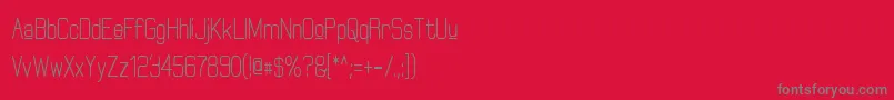 ElgethyUpperBoldCondensed Font – Gray Fonts on Red Background