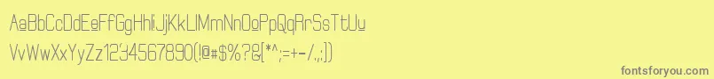 フォントElgethyUpperBoldCondensed – 黄色の背景に灰色の文字