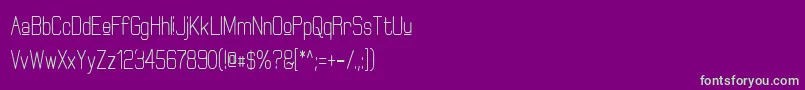 フォントElgethyUpperBoldCondensed – 紫の背景に緑のフォント