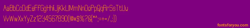 ElgethyUpperBoldCondensed Font – Orange Fonts on Purple Background